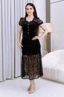 طقم تنورة وبلوزة أسود