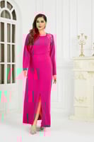 فستان كريب زهري