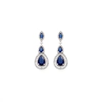 حلق قطرات الكريستال صغير بحواف عريضة