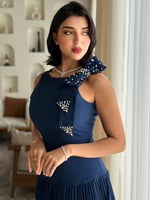 فستان مكسي أزرق