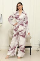 طقم ساتان مطبوع