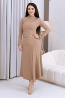 فستان شتوي انيق بكم طويل