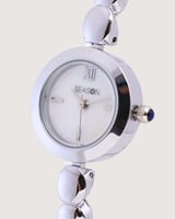 ساعه سيزون فضي دائري