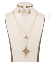 طقم زركون طويل دورين