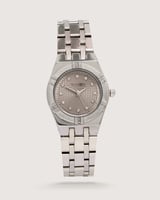 ساعه سيزون فضي دائري