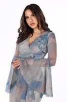 فستان ميدي بطبعة