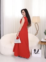 فستان مكسي أحمر