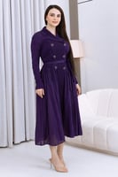 فستان ميدي موف غامق