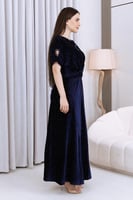 فستان مكسي الأزرق الداكن