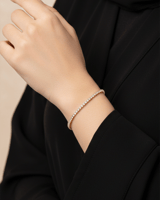 إسوارة تنس ناعمة ذهبية - زركون | SEASON