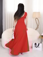 فستان مكسي أحمر