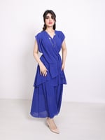 فستان مكسي أزرق