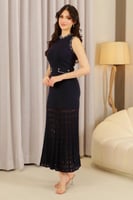 فستان استرتش كحلي