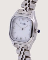 ساعه سيزون مربع فضي