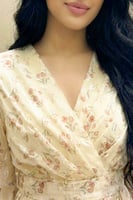 فستان مكسي بطبعة زهري