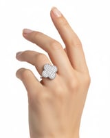 خاتم زركون بطابع الوردة