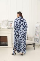 جلابية شيفون بربطة على الياقة فري سايز