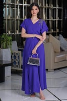 فستان كريب أزرق