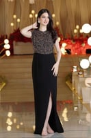 فستان مكسي أسود