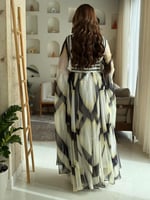 فستان شيفون مشجر