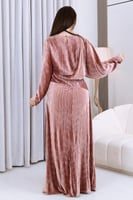 فستان مخمل لحمي