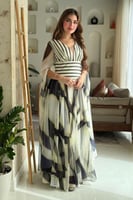 فستان شيفون مشجر