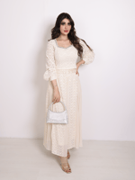 طقم بيج دانتيل تنورة وبلوزة