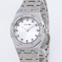 ساعة سيزون نسائية مرصعة بالكرستال