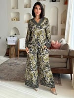 طقم قطن بطبعة مشجرة