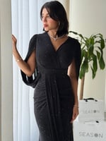 فستان مكسي أسود