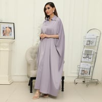 جلابية ساتان ماكسي قصة الفراشة فري سايز