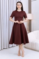 فستان ميدي بورجوندي