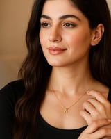 سلسال ذهبي بدلاية حرف X مينيمال