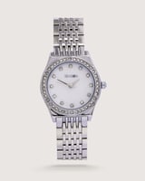 ساعه سيزون فضي دائري