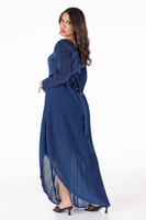 فستان ميدي أزرق داكن