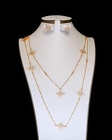 طقم سلسال حلق طويل