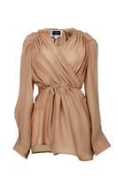 بلوزة بني كاجوال