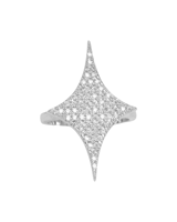 خاتم زركون فضي تصميم نجمة | سيزون