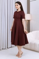 فستان ميدي بورجوندي