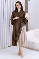 فستان ميدي بني