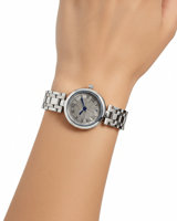 ساعه سيزون فضي دائري