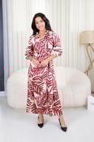 فستان مكسي أحمر