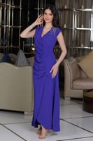 فستان كريب أزرق