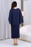 طقم تنورة وبلوزة الأزرق الداكن