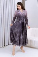 فستان ميدي متعدد الألوان