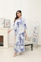 فستان فري سايز بطبعه سماوي