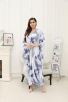 فستان فري سايز بطبعه سماوي