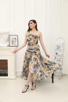 فستان مطبوع ون شولدر