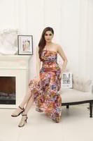 فستان مطبوع ون شولدر