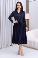 فستان ميدي أزرق